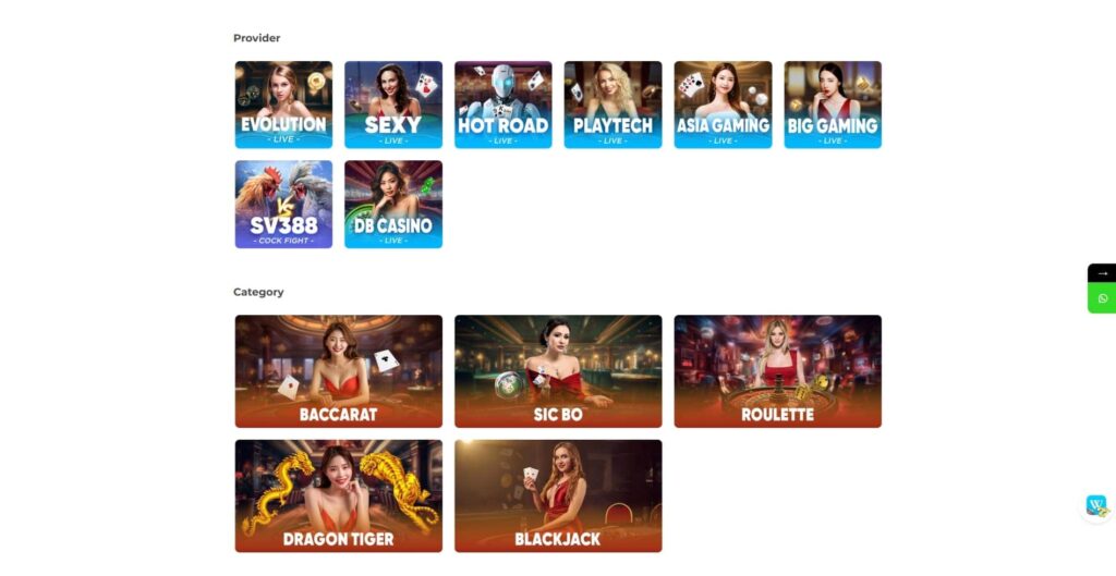 Winbox live casino